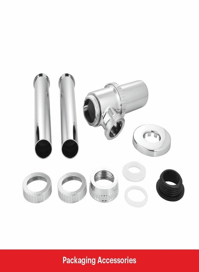 Johnson Bathrooms Johnson ABS Bottle Trap for Wash Basin with 190 mm Outlet Pipe | ABS Material | Chrome Plated Glossy Finish with Wall Flange | Anti Cockroach Trap | 1 Year Warranty (Pack of 1) - Image 3